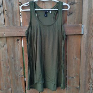 H&M Basic Green Fitted tank top - Size Large